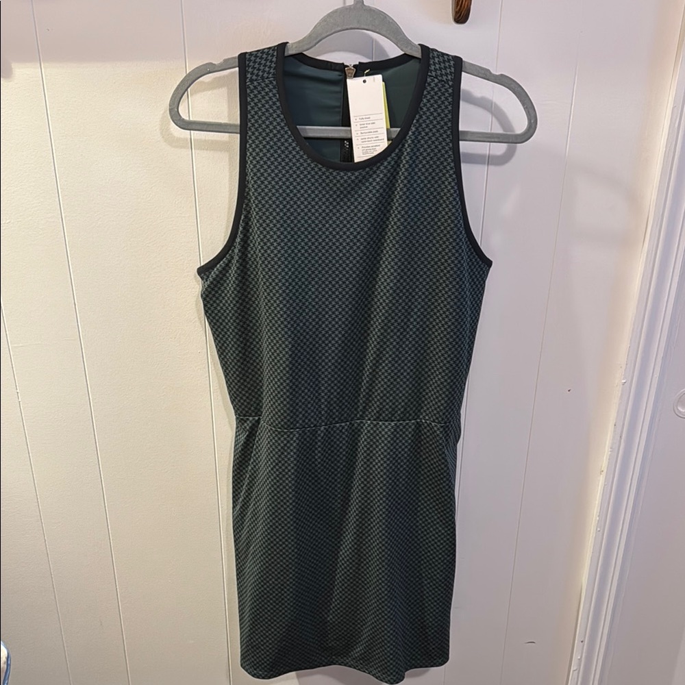 All in Motion Teal Patterned Mini Dress w/ Built in Shorts